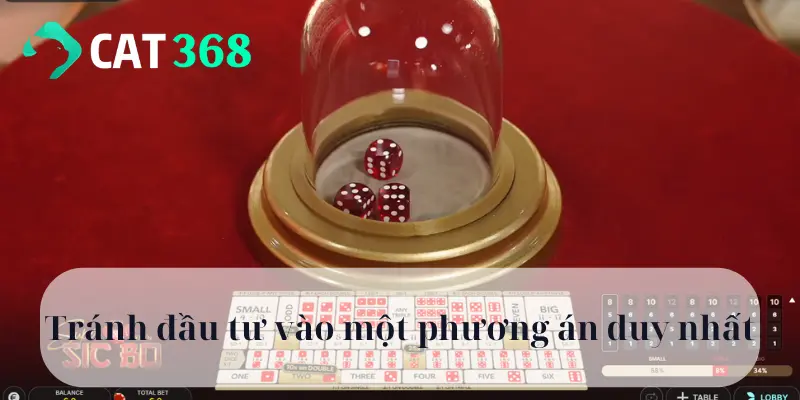 Tránh đầu tư vào một phương án duy nhất